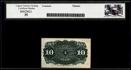 1863 Fourth Issue 10 Cents Fractional Currency Note Fr.1259 Legacy Very Fine 35