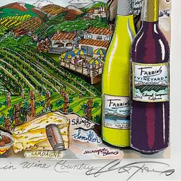 Charles Fazzino "A Tasting in Wine Country (Green)" Serigraph on Paper