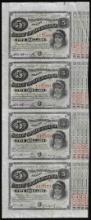 Uncut Sheet of (4) State of Louisiana Baby Bond Obsolete Notes