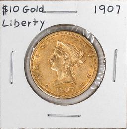 1907 $10 Liberty Head Eagle Gold Coin