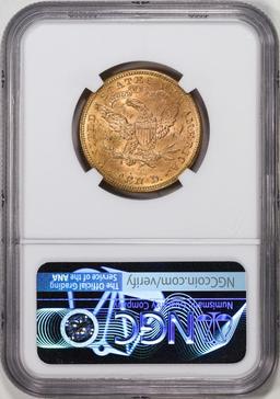 1882 $10 Liberty Head Eagle Gold Coin NGC MS62