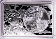 2020 $1 American Silver Eagle Coin & 2oz Silver Bar Set