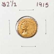 1915 $2 1/2 Indian Head Quarter Eagle Gold Coin