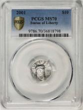 2001 $10 Platinum American Eagle Coin PCGS MS70