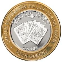 .999 Silver Four Queens Casino Hotel Las Vegas $10 Limited Edition Gaming Token