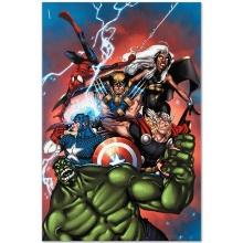 Marvel Comics "Marvel Adventures: The Avengers #36" Limited Edition Giclee On Canvas