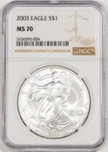 2003 $1 American Silver Eagle Coin NGC MS70