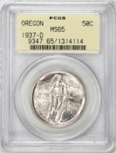 1937-D Oregon Trail Commemorative Half Dollar PCGS MS65 Old Green Holder