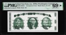 Circa 1970's Washington Center Giori Test Note PMG Superb Gem Uncirculated 69EPQ STAR