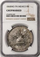 1868MO PH Mexico 8 Reales Silver Coin NGC Chopmarked