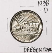 1938-D Oregon Trail Memorial Commemorative Half Dollar Coin