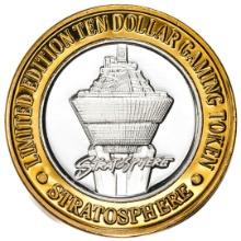 .999 Fine Silver Stratosphere Las Vegas, Nevada $10 Limited Edition Gaming Token