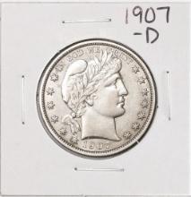 1907-D Barber Half Dollar Coin