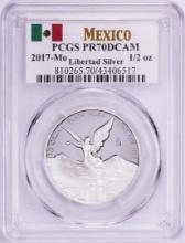 2017-Mo Mexico Proof 1/2 oz Silver Libertad Coin PCGS PR70DCAM