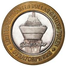 .999 Fine Silver Stratosphere Las Vegas, Nevada $10 Limited Edition Gaming Token