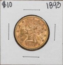 1893 $10 Liberty Head Eagle Gold Coin