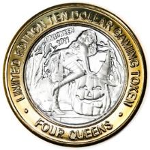 .999 Silver Four Queens Casino Hotel Las Vegas $10 Limited Edition Gaming Token