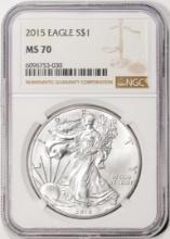 2015 $1 American Silver Eagle Coin NGC MS70