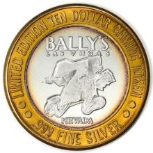 .999 Silver Bally's Las Vegas, Nevada $10 Casino Limited Edition Gaming Token