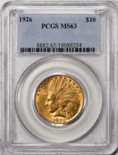 1926 $10 Indian Head Eagle Gold Coin PCGS MS63