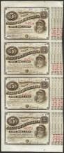 Uncut Sheet of (4) State of Louisiana Baby Bond Obsolete Notes