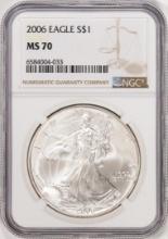 2006 $1 American Silver Eagle Coin NGC MS70