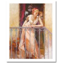 Pino (1939-2010) "At The Balcony" Limited Edition Giclee On Paper