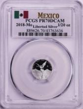 2018-Mo Mexico Proof 1/20 oz Silver Libertad Coin PCGS PR70DCAM