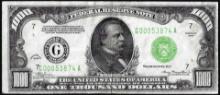 1934 $1,000 Federal Reserve Note Chicago Light Green Seal