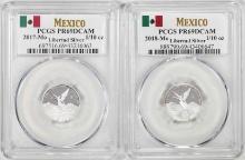 Lot of 2017-2018-Mo Mexico Proof 1/10 oz Silver Libertad Coins PCGS PR69DCAM