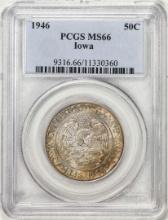 1946 Iowa Centennial Commemorative Half Dollar Coin PCGS MS66