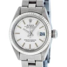 Rolex Ladies Stainless Steel Silver Index Date Wristwatch