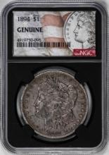 1894 $1 Morgan Silver Dollar Coin NGC Genuine