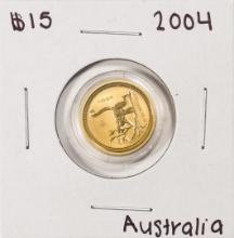 2004 Australia $15 Year Of The Monkey 1/10 oz Gold Coin