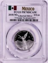 2018-Mo Mexico Proof 1/4 oz Silver Libertad Coin PCGS PR70DCAM