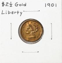 1901 $2 1/2 Liberty Head Quarter Eagle Gold Coin