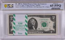 Pack 2017A $2 Federal Reserve STAR Notes San Francisco Fr.1941-L* PCGS Gem UNC 65PPQ