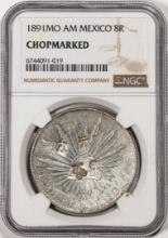 1891MO AM Mexico 8 Reales Silver Coin NGC Chopmarked