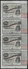 Uncut Sheet of (4) State of Louisiana Baby Bond Obsolete Notes