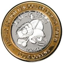 .999 Silver Four Queens Casino Hotel Las Vegas $10 Limited Edition Gaming Token