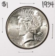 1934 $1 Peace Silver Dollar Coin