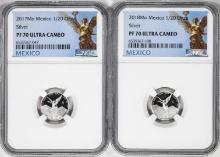 Lot of 2017-2018-Mo Mexico Proof 1/20 oz Silver Libertad Coins NGC PF70 Ultra Cameo