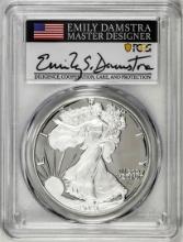 2021-S Type 2 $1 American Silver Eagle Coin PCGS PR70DCAM Emily Damstra Signature FS