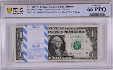 Pack of 2017A $1 Federal Reserve STAR Notes Atlanta Fr.3005-F* PCGS Gem UNC 66PPQ