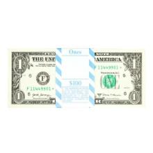 Pack of (100) Consecutive 2017A $1 Federal Reserve STAR Notes Atlanta