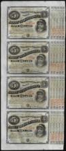 Uncut Sheet of (4) State of Louisiana Baby Bond Obsolete Notes