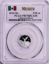 2018-Mo Mexico Proof 1/20 oz Silver Libertad Coin PCGS PR70DCAM