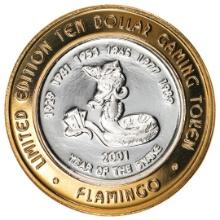 .999 Fine Silver Flamingo Reno, Nevada $10 Limited Edition Gaming Token