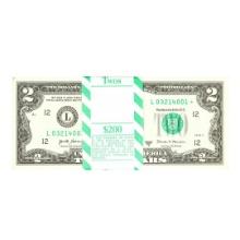 Pack of (100) Consecutive 2017A $2 Federal Reserve STAR Notes San Francisco