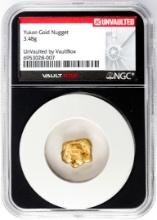 3.48 Gram Yukon Gold Nugget NGC Vaultbox Unvaulted